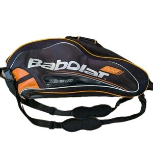 Babolat Team 6 Pack  Black Orange And White Racquet Tennis Bag